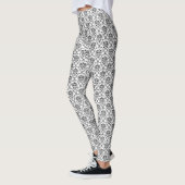 Zwart op White Damask Leggings (Links)