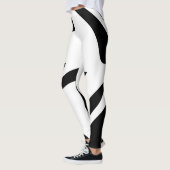 Zwart op White Elegant Leggings (Links)
