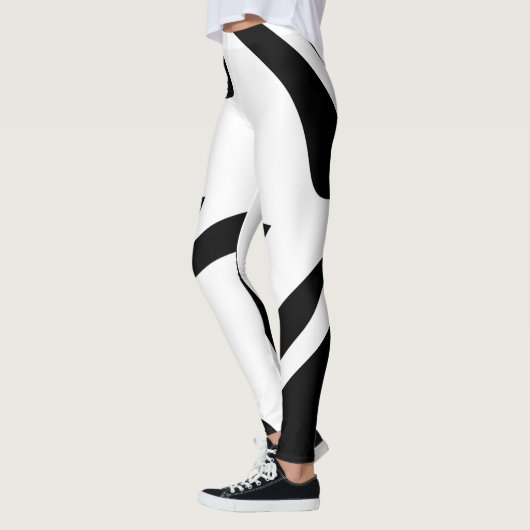 Zwart op White Elegant Leggings (Links)