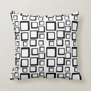 Zwart op White Feeling Sixties Pillow Kussen