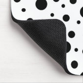 Zwart op White Polka Dot Pattern Baby Blanket Tas Muismat (Hoek)