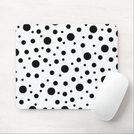 Zwart op White Polka Dot Pattern Baby Blanket Tas Muismat