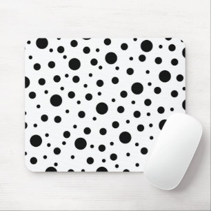 Zwart op White Polka Dot Pattern Baby Blanket Tas Muismat