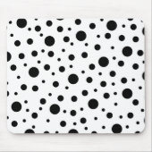 Zwart op White Polka Dot Pattern Baby Blanket Tas Muismat (Voorkant)