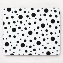 Zwart op White Polka Dot Pattern Baby Blanket Tas Muismat