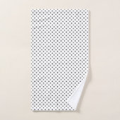 Zwart op White Polka Dot Pattern Bad Handdoek (Handdoek)