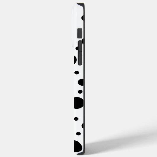 Zwart op White Polka Dot Pattern Case-Mate iPhone Case (Achterkant / Links)