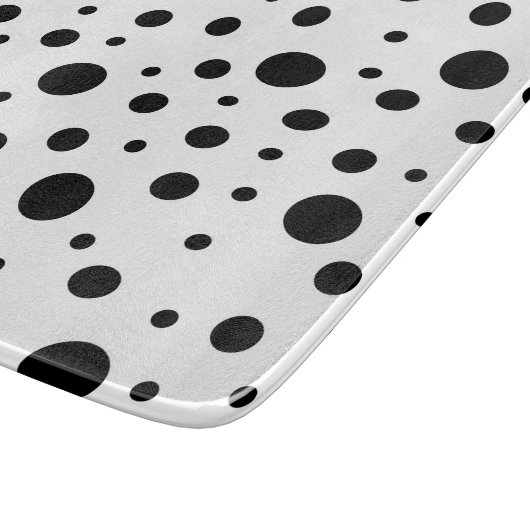 Zwart op White Polka Dot Pattern Snijplank (Hoek)
