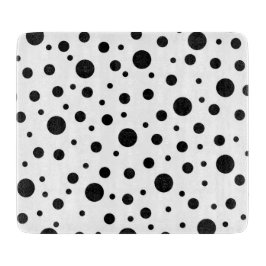 Zwart op White Polka Dot Pattern Snijplank