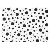 Zwart op White Polka Dot Pattern Tafelkleed (Voorkant (Horizontaal))