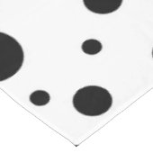 Zwart op White Polka Dot Pattern Tafelkleed (Gekanteld)