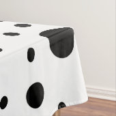 Zwart op White Polka Dot Pattern Tafelkleed (Voorbeeld)