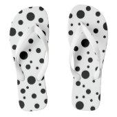 Zwart op White Polka Dot Pattern Teenslippers (Voetbed)