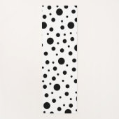 Zwart op White Polka Dot Pattern Yogamat (Voorkant)