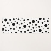 Zwart op White Polka Dot Pattern Yogamat (Voorkant (horizontaal))