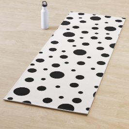 Zwart op White Polka Dot Pattern Yogamat