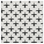 Zwart op wit A-10 Warthog Attack Jet Pattern Stof (Swatch)
