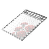 Zwart op wit bloemen _ Interventie beoordeling Notitieblok (Schuin)