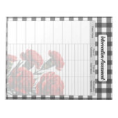 Zwart op wit bloemen _ Interventie beoordeling Notitieblok (Voorkant)