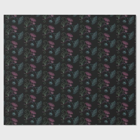 zwart op wit cadeaupapier (Vlak)