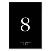 Zwart op wit, eenvoudig laagje, modern, elegant kaart (Achterkant)