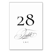 Zwart op Wit Elegant Kalligrafie Bruiloft Kaart (Achterkant)