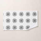 Zwart op wit geometrisch ontwerp badhanddoek set bad handdoek (Handdoek)
