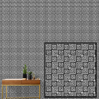 Zwart op wit geometrische overlappende vierkanten