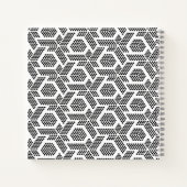 Zwart op wit gestippeld geometrisch patroon notiti notitieboek (Achterkant)