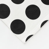 Zwart op Wit Groot Grootte Horizontale Polka Dots Fleece Deken (Hoek)
