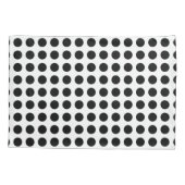 Zwart op Wit Groot Grootte Horizontale Polka Dots Kussensloop (Achterkant)