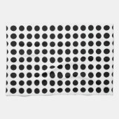 Zwart op Wit Groot Grootte Horizontale Polka Dots Theedoek (Horizontaal)