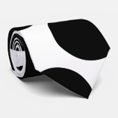 Zwart op wit grote cirkels Stropdas (Opgerold)