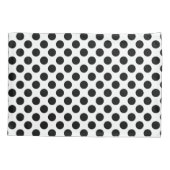 Zwart op wit grote grootte polka stippen kussensloop (Achterkant)