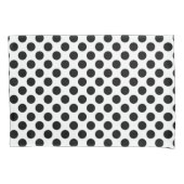 Zwart op wit grote grootte polka stippen kussensloop (Voorkant)