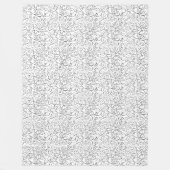 Zwart op wit handschilderd valpatroon fleece deken (Voorkant)