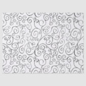 Zwart op wit handschilderd valpatroon tissuepapier (Voorkant)