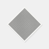 Zwart op wit klein formaat polka stippen papier servet (Hoek)