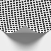 Zwart op Wit Klein Grootte Polka Dots Cadeaupapier (Hoek)