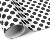 Zwart op Wit Klein Grootte Polka Dots Cadeaupapier (Rol Hoek)
