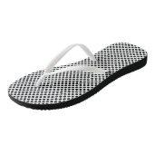 Zwart op Wit Klein Grootte Polka Dots Teenslippers (Schuin)