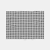 Zwart op Wit Medium Size Horizontale Polka Dots Fleece Deken (Voorkant (Horizontaal))