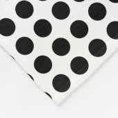Zwart op Wit Medium Size Horizontale Polka Dots Fleece Deken (Hoek)