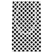 Zwart op Wit Medium Size Polka Dots Klein Cadeauzakje (Voorkant)