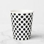 Zwart op Wit Medium Size Polka Dots Papieren Bekers (Links)
