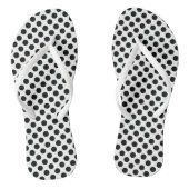 Zwart op Wit Medium Size Polka Dots Teenslippers (Voetbed)