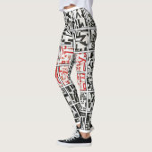 zwart op wit met rode leggings (Links)