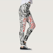 zwart op wit met rode leggings (Rechts)