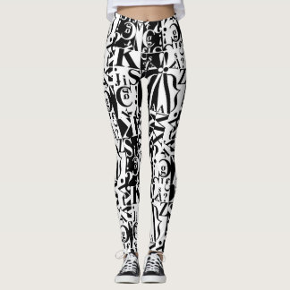 zwart op wit op zwarte leggings