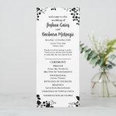 Zwart op wit plat programma programmakaart (Staand voorkant)